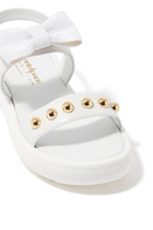 Kids Studded Bow Sandals
